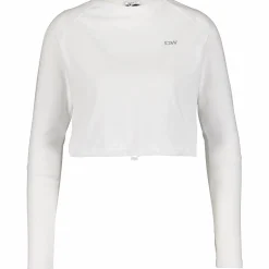 define cropped adjustable long sleeve white