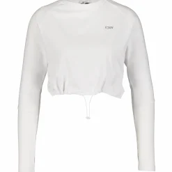 define cropped adjustable long sleeve white