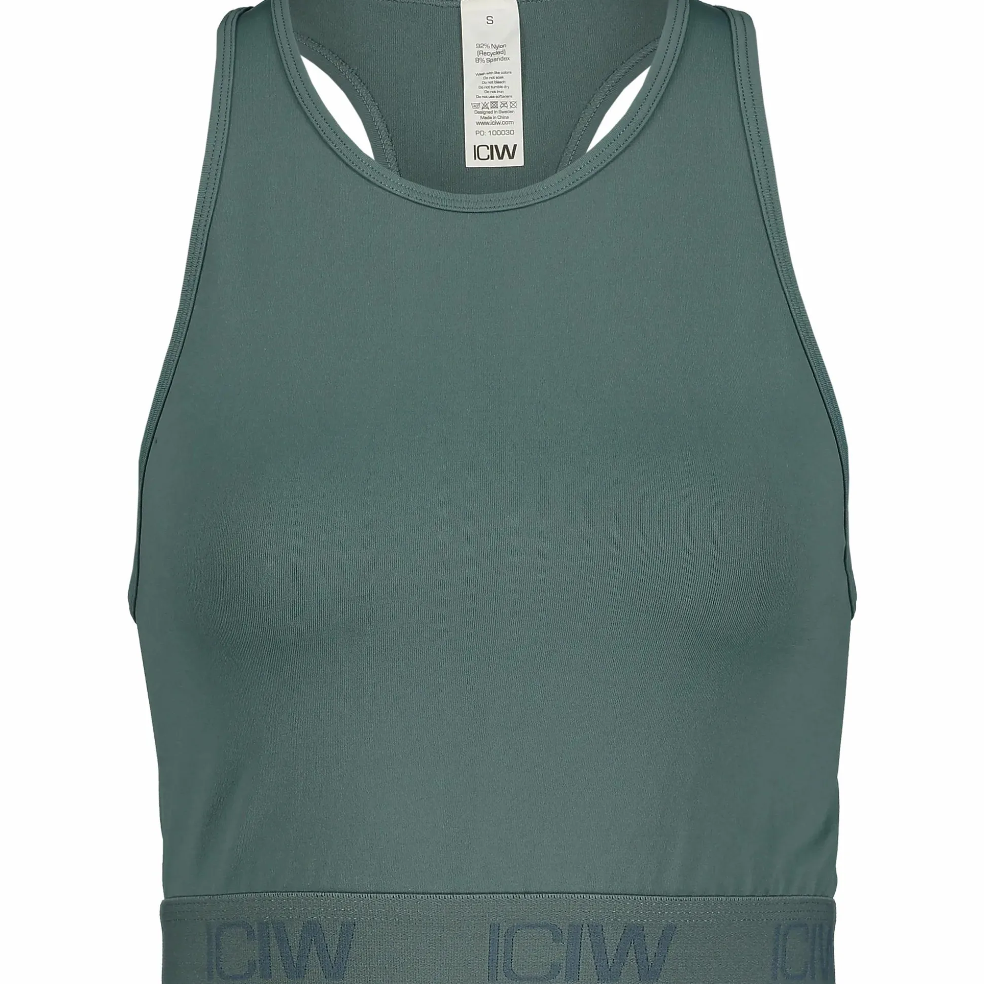 define seamless logo cropped tank top
