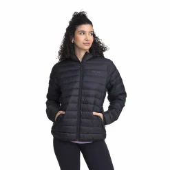 padded hood jacket w